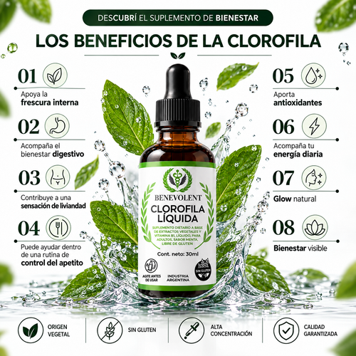 Clorofila Líquida para Sentirte Fresco Todo el Día – 30 ml