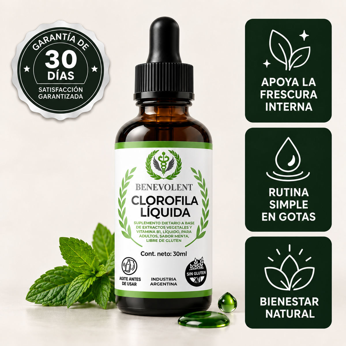 Clorofila Líquida para Sentirte Fresco Todo el Día – 30 ml